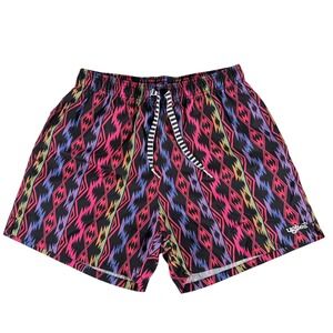 Dolfin Mens Uglies El Fuego 5" Shorty Swim Shorts Black Geometric Aztec Size‎ S
